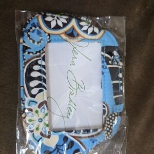 Vera Bradley Blue Black Cream Floral ID Holder